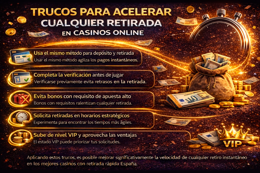 Mejores Casinos con Retirada Rápida en España
